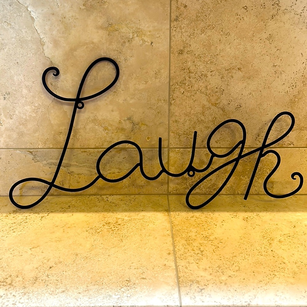 Laugh - Love Metal Decor